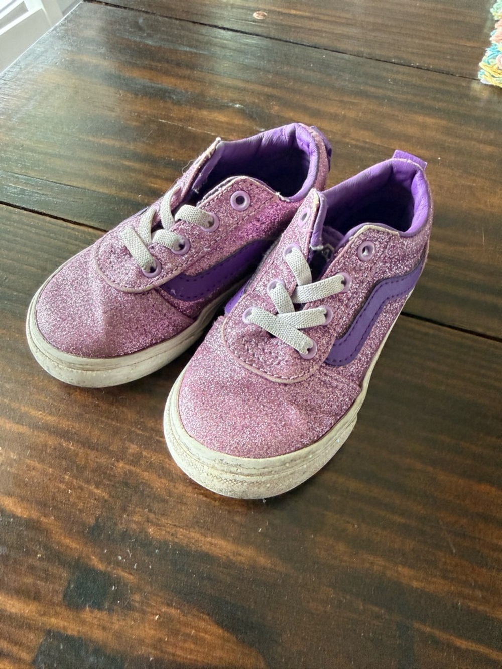 Girls' Sparkle Purple Kids' Vans Sneakers